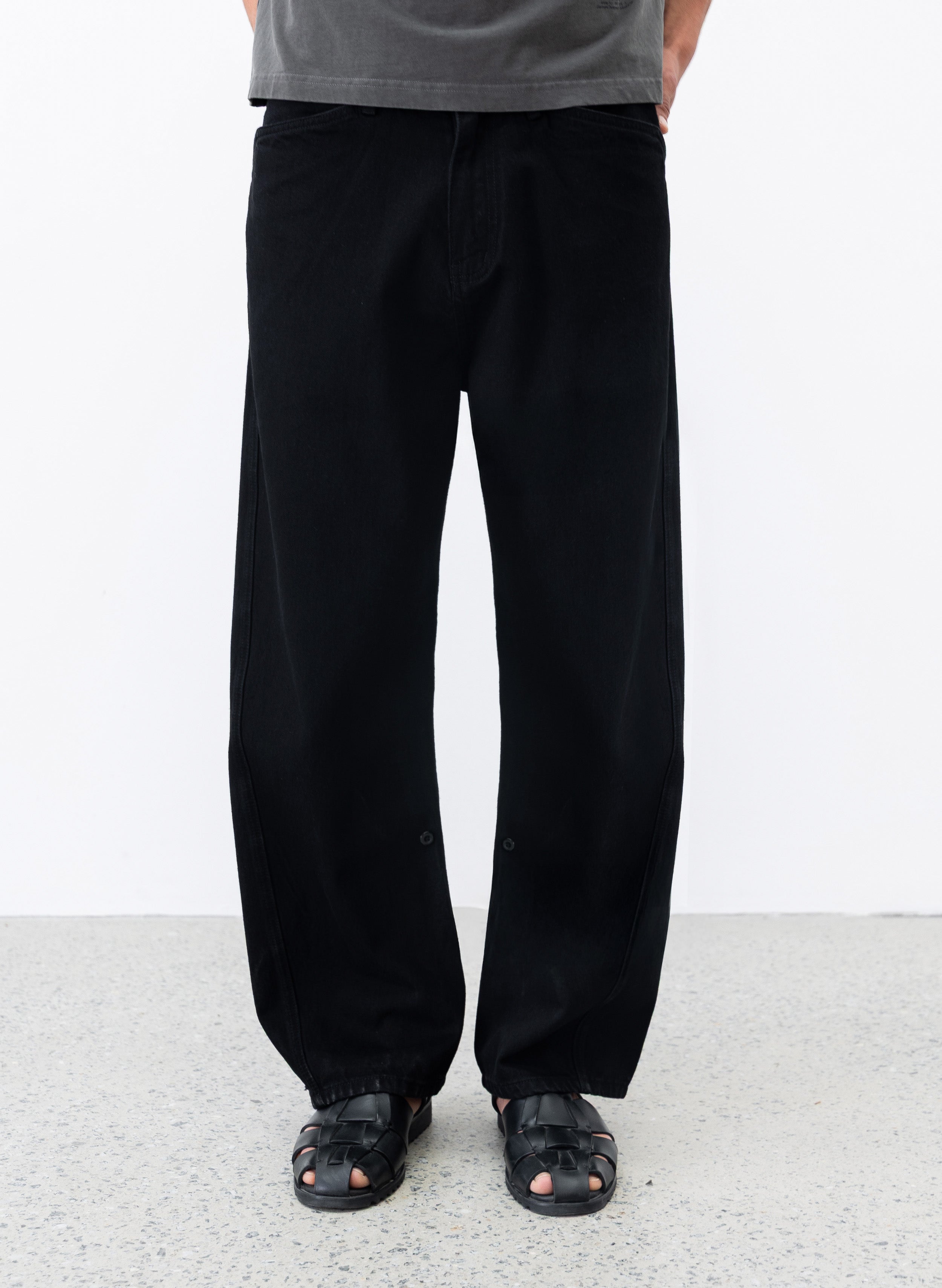 パンツ DISSONANCE NTRUL DENIM TROUSERS BLACK Twisted Cambia Denim Pant - Black – Observe