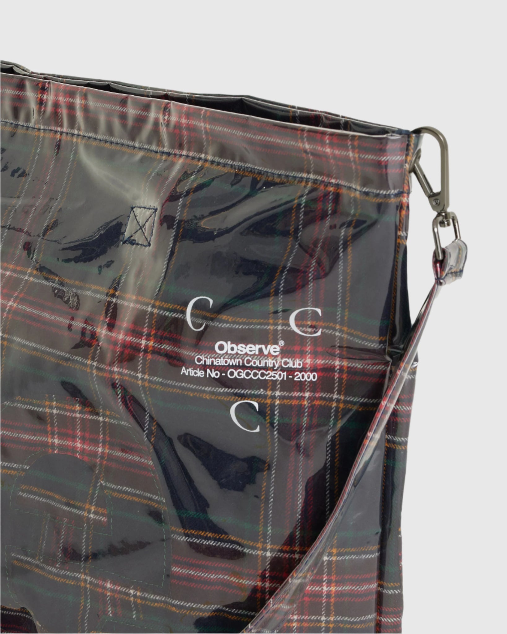 Observe CCC Plaid PVC Tote