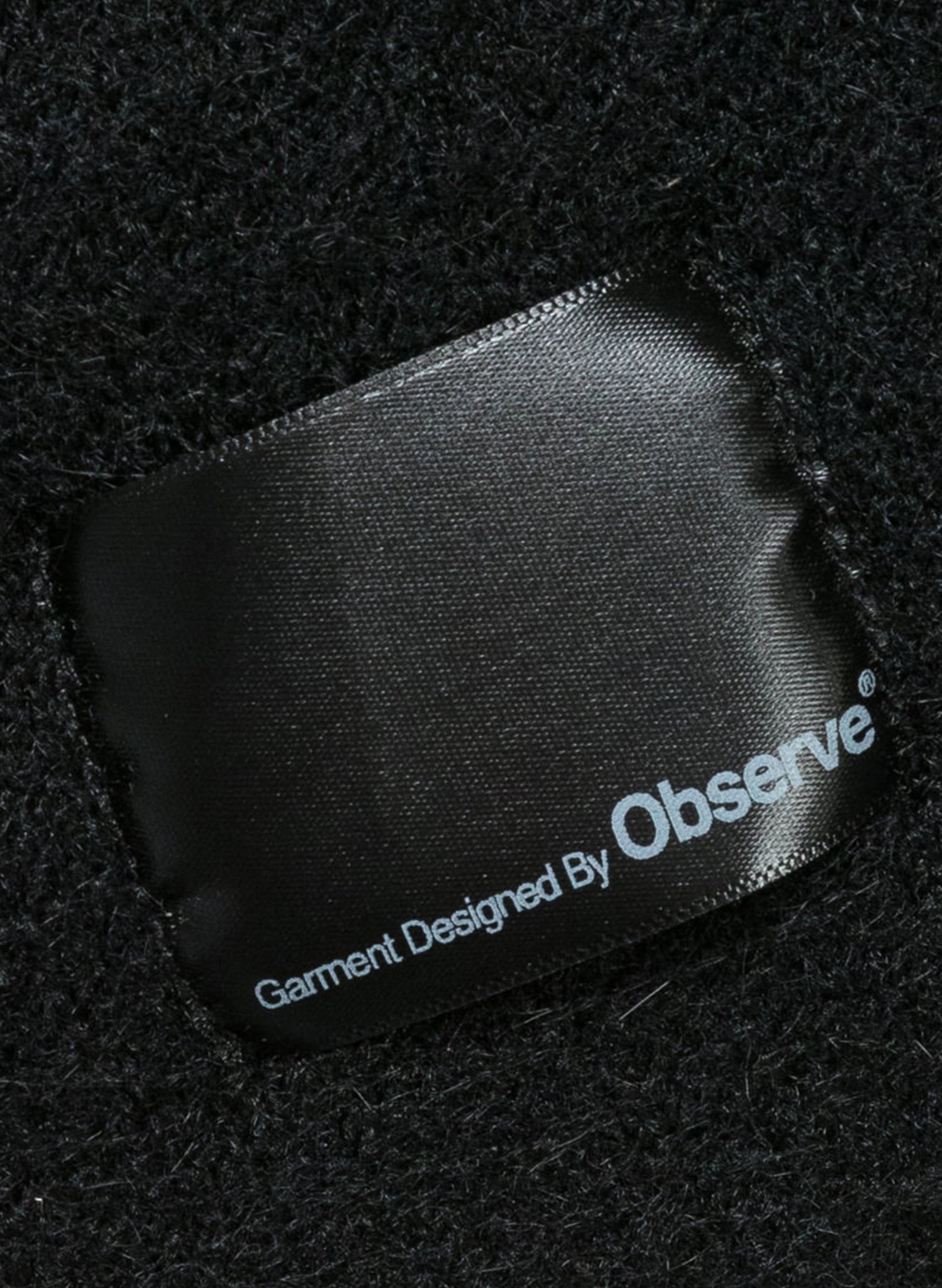 Wool Label Scarf - Black