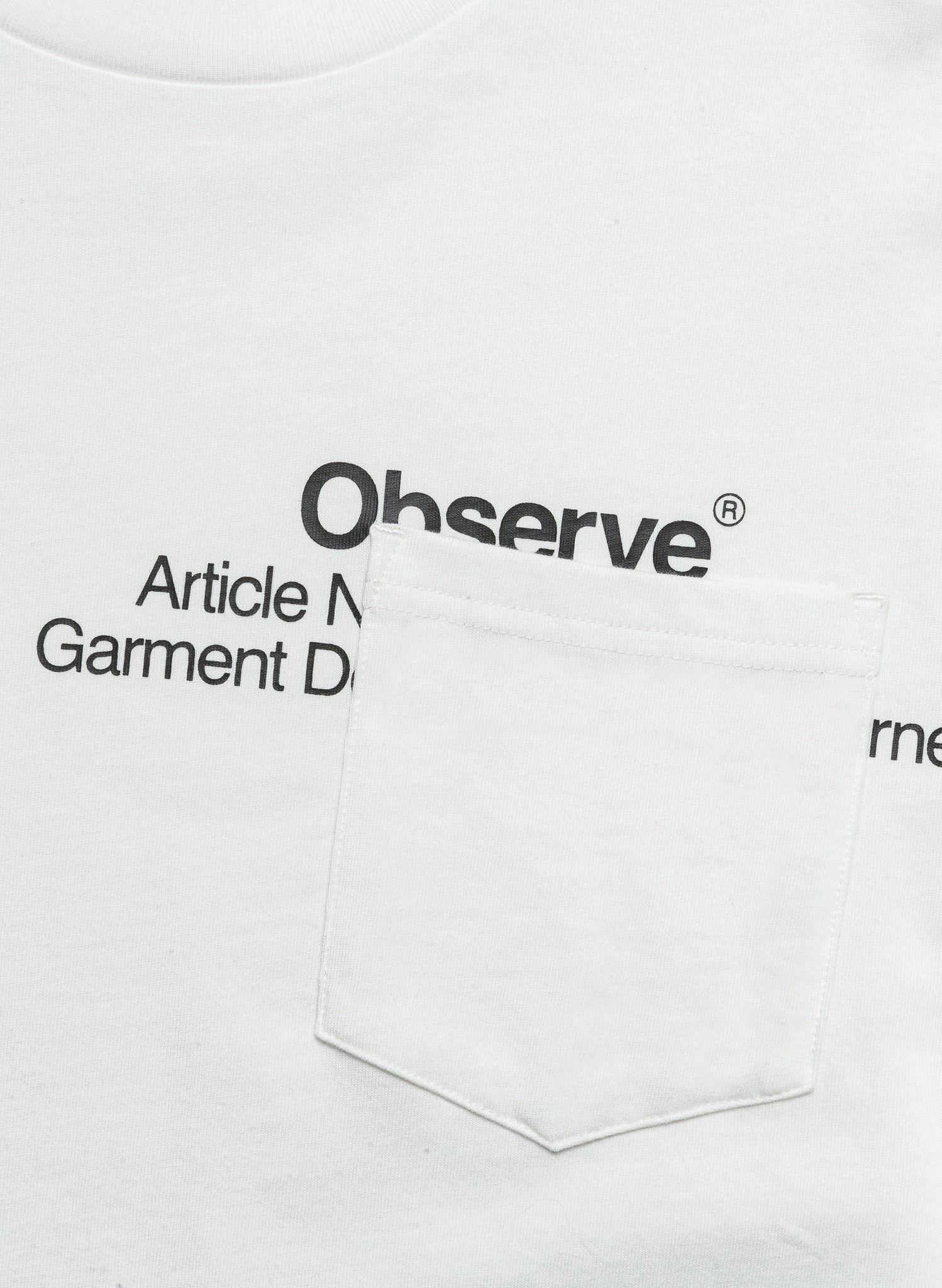 Article Stamp Pocket T-Shirt - White