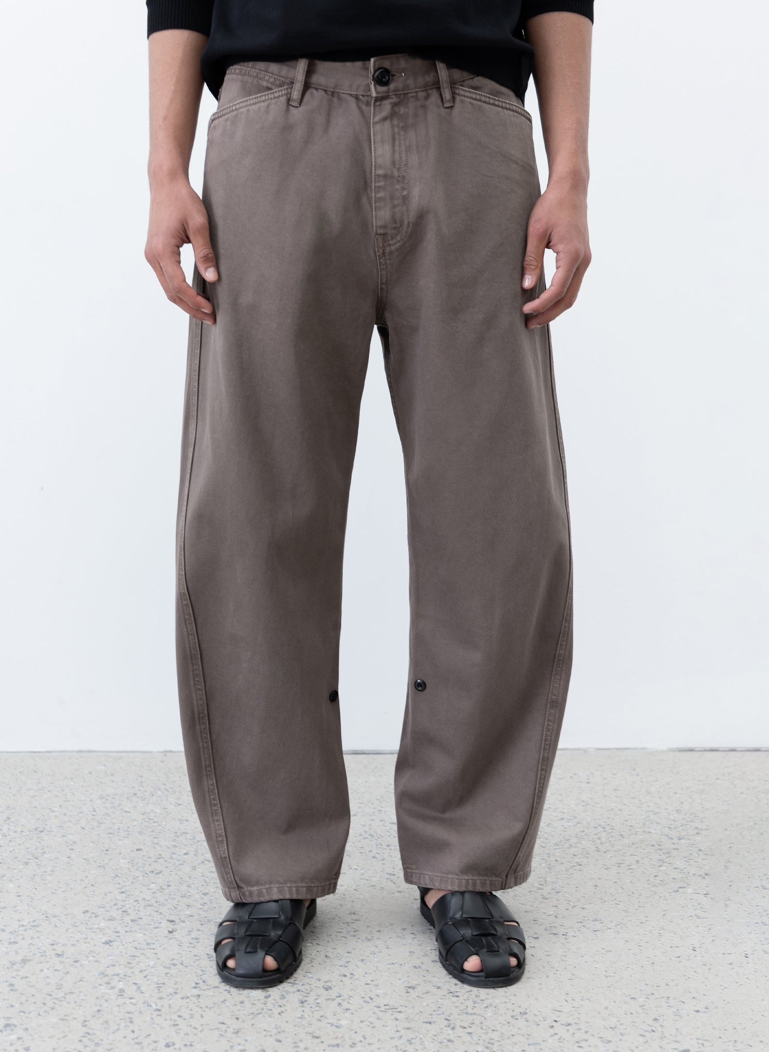 Twisted Cambia Denim Pant - Taupe