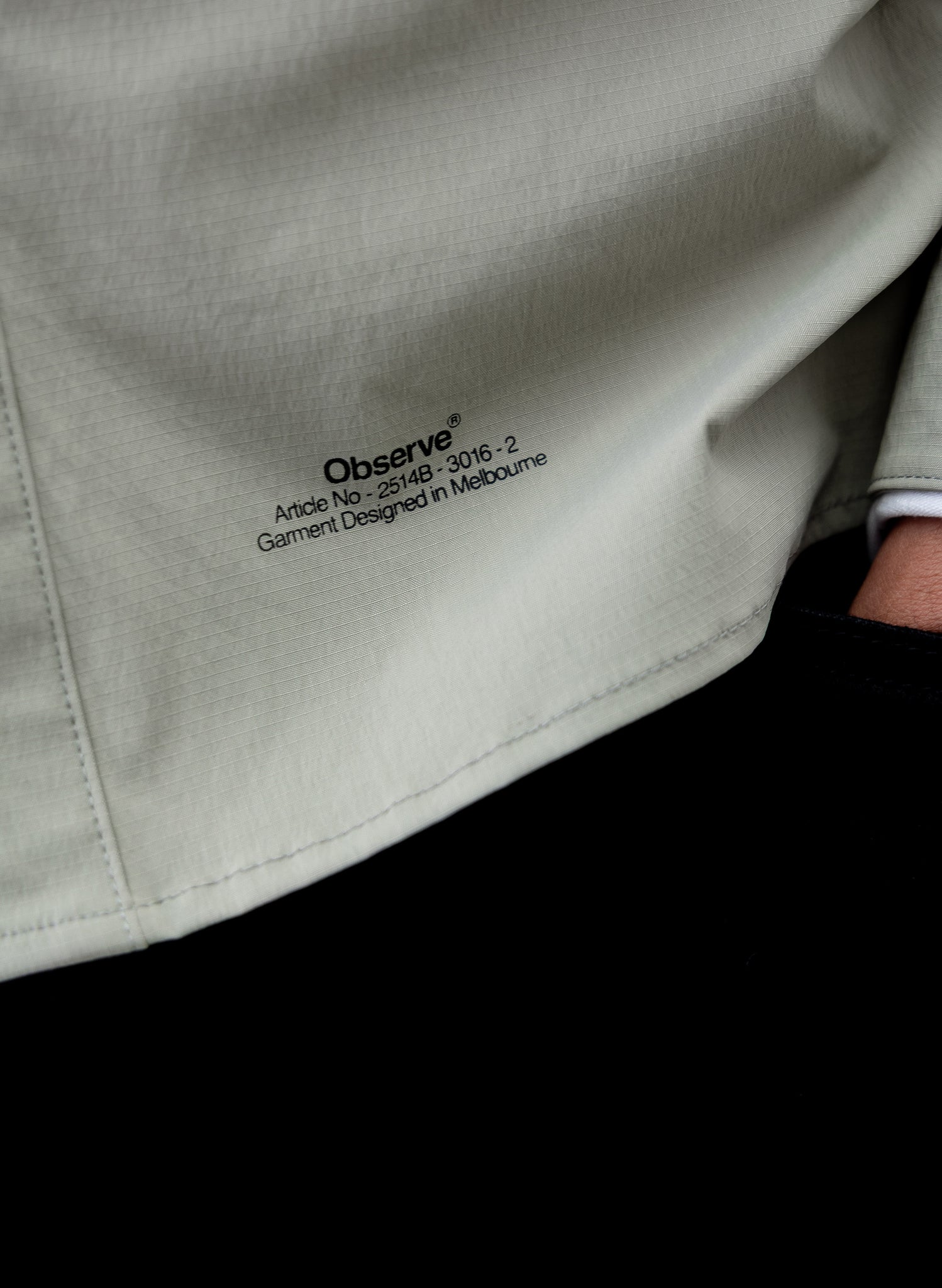 Rip Stop Panel Shirt - Sage