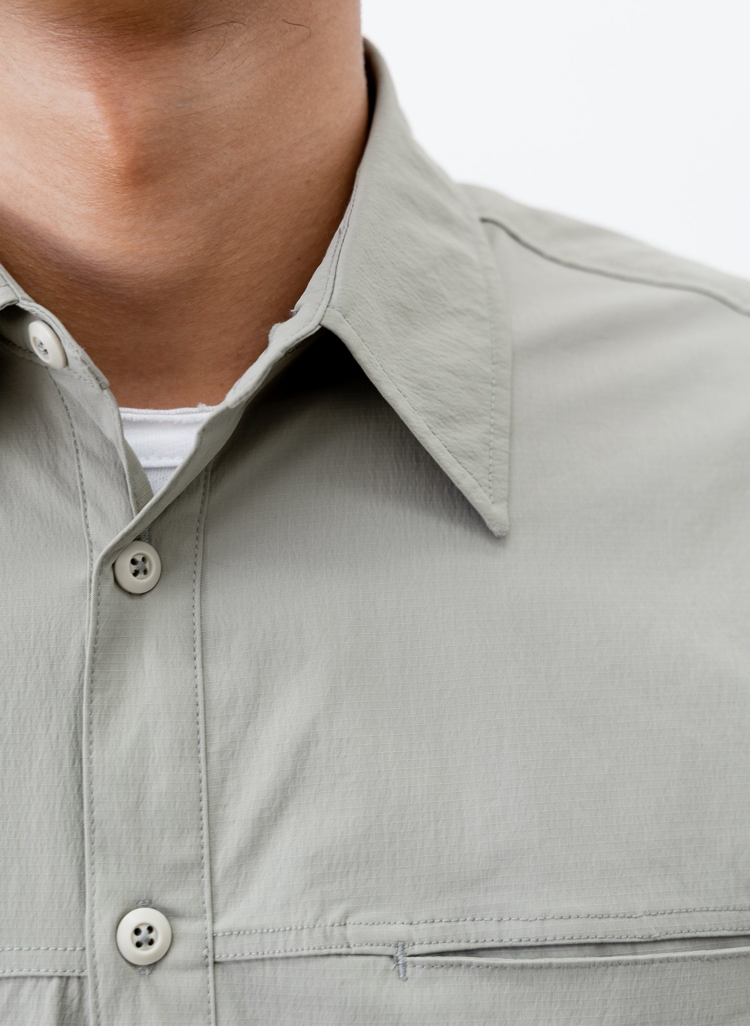 Rip Stop Panel Shirt - Sage