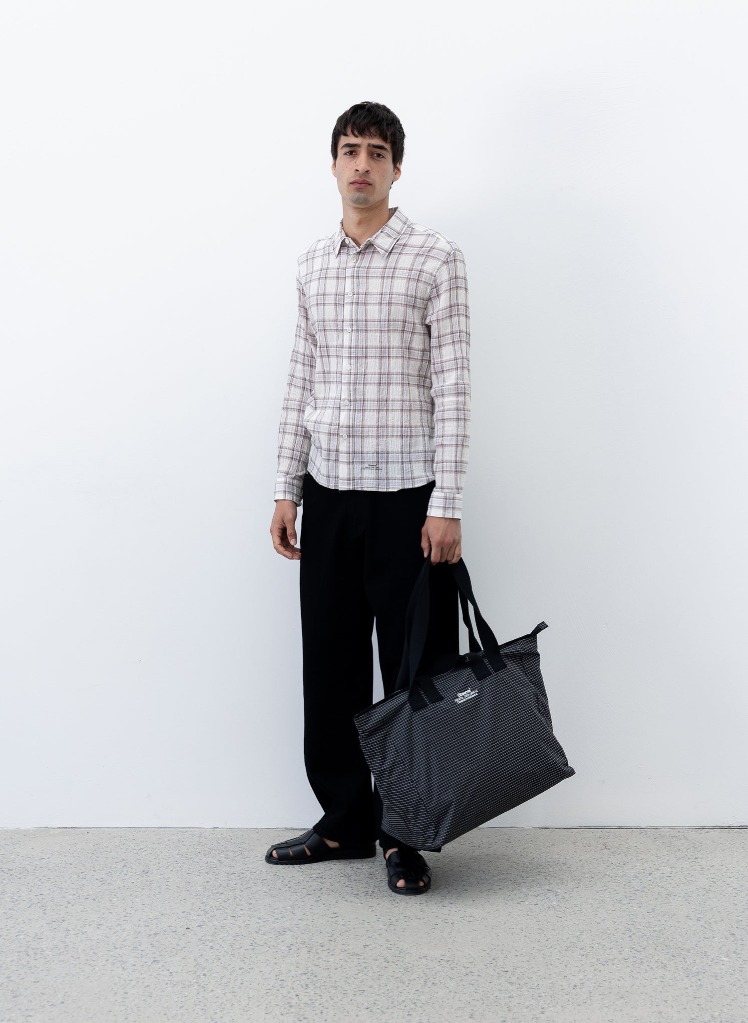 Grid Stop Stamp Tote - Black