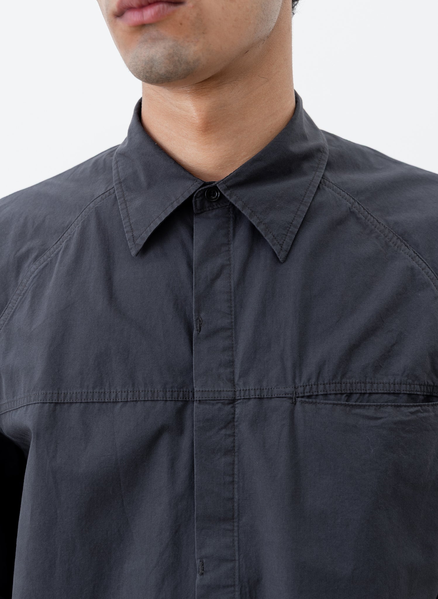 Cambia Panel Shirt - Charcoal Blue