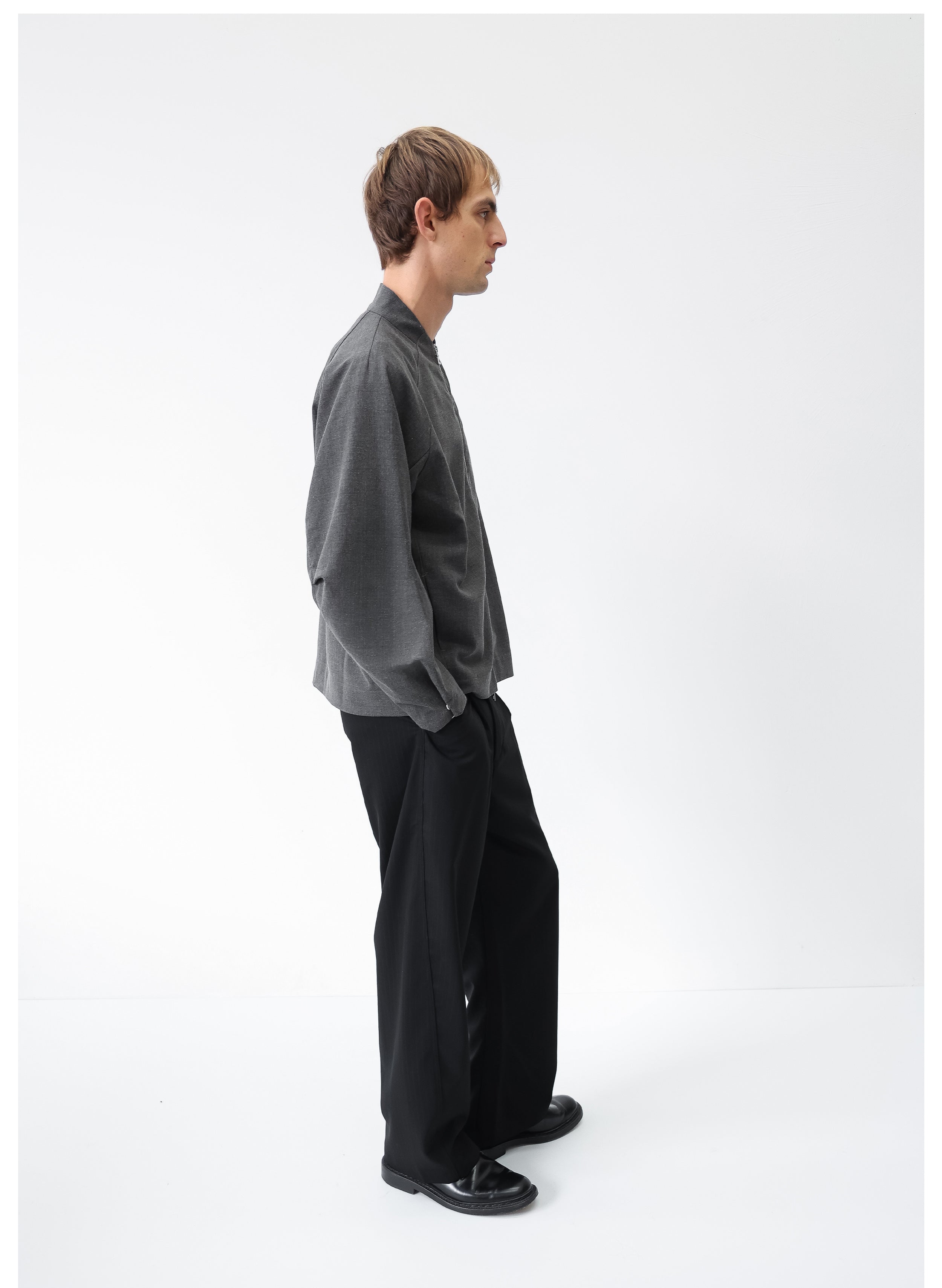 Zip Up Jacket - Charcoal Brown – Observe