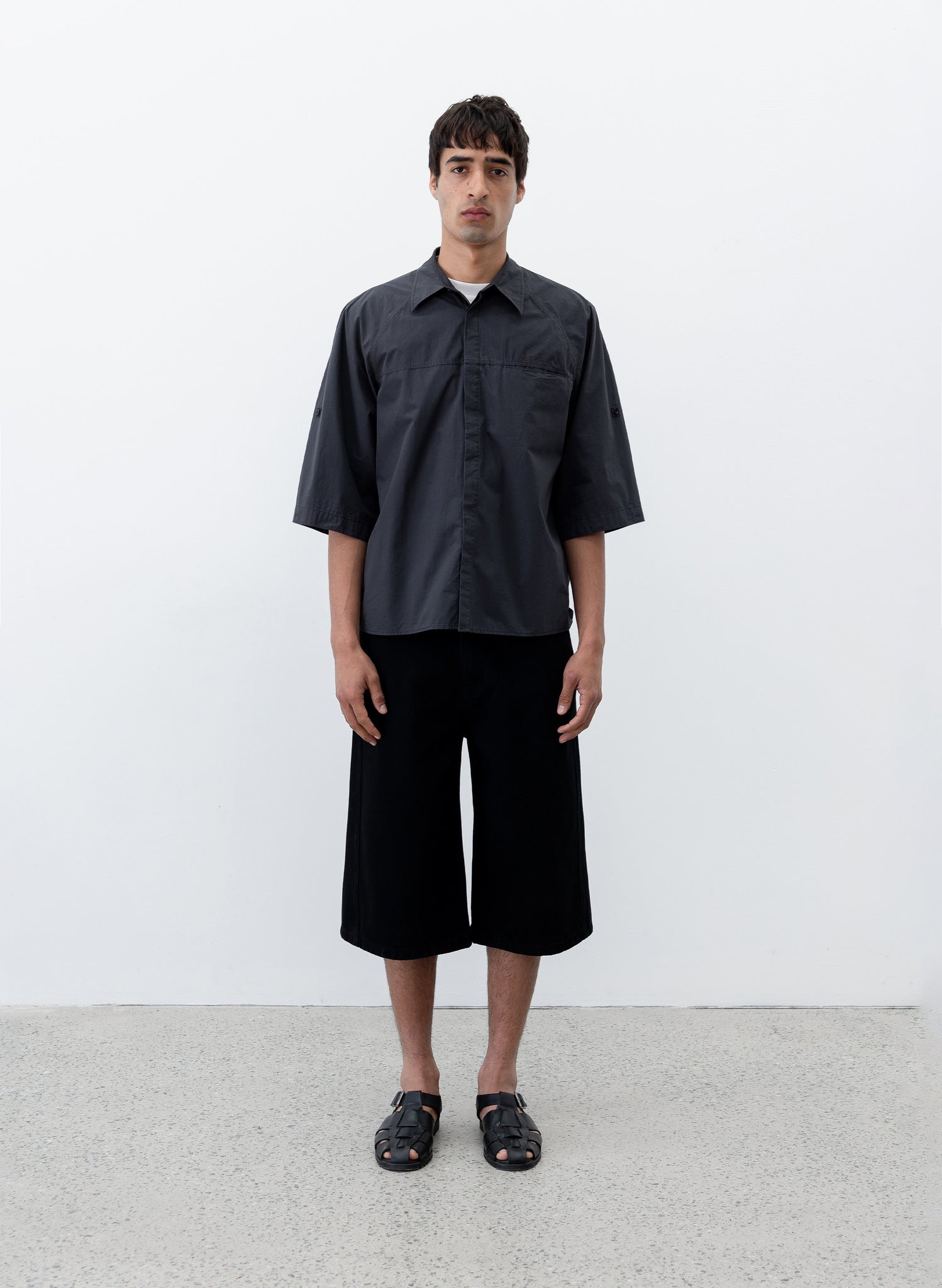 Cambia Panel Shirt - Charcoal Blue