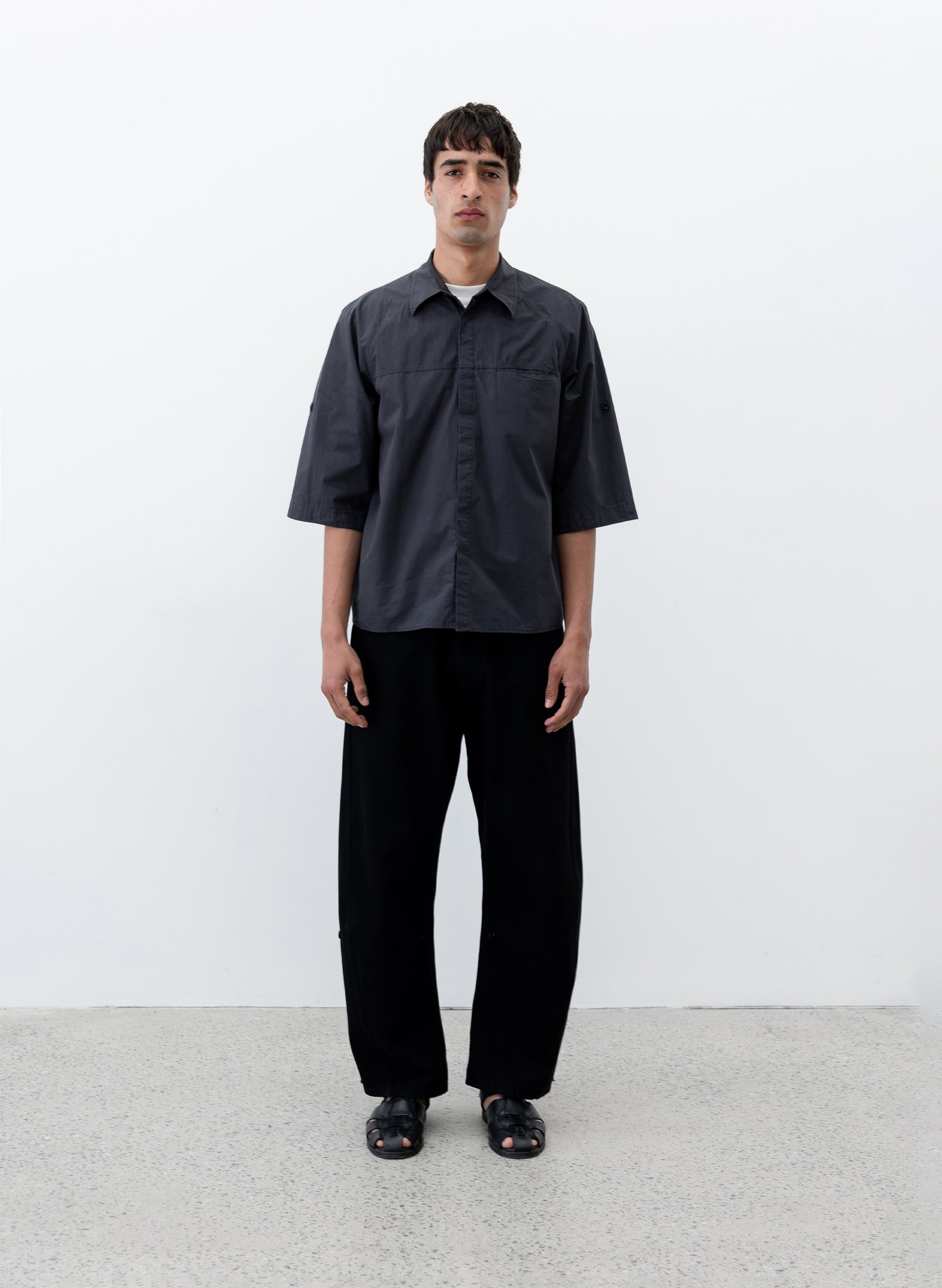Cambia Panel Shirt - Charcoal Blue