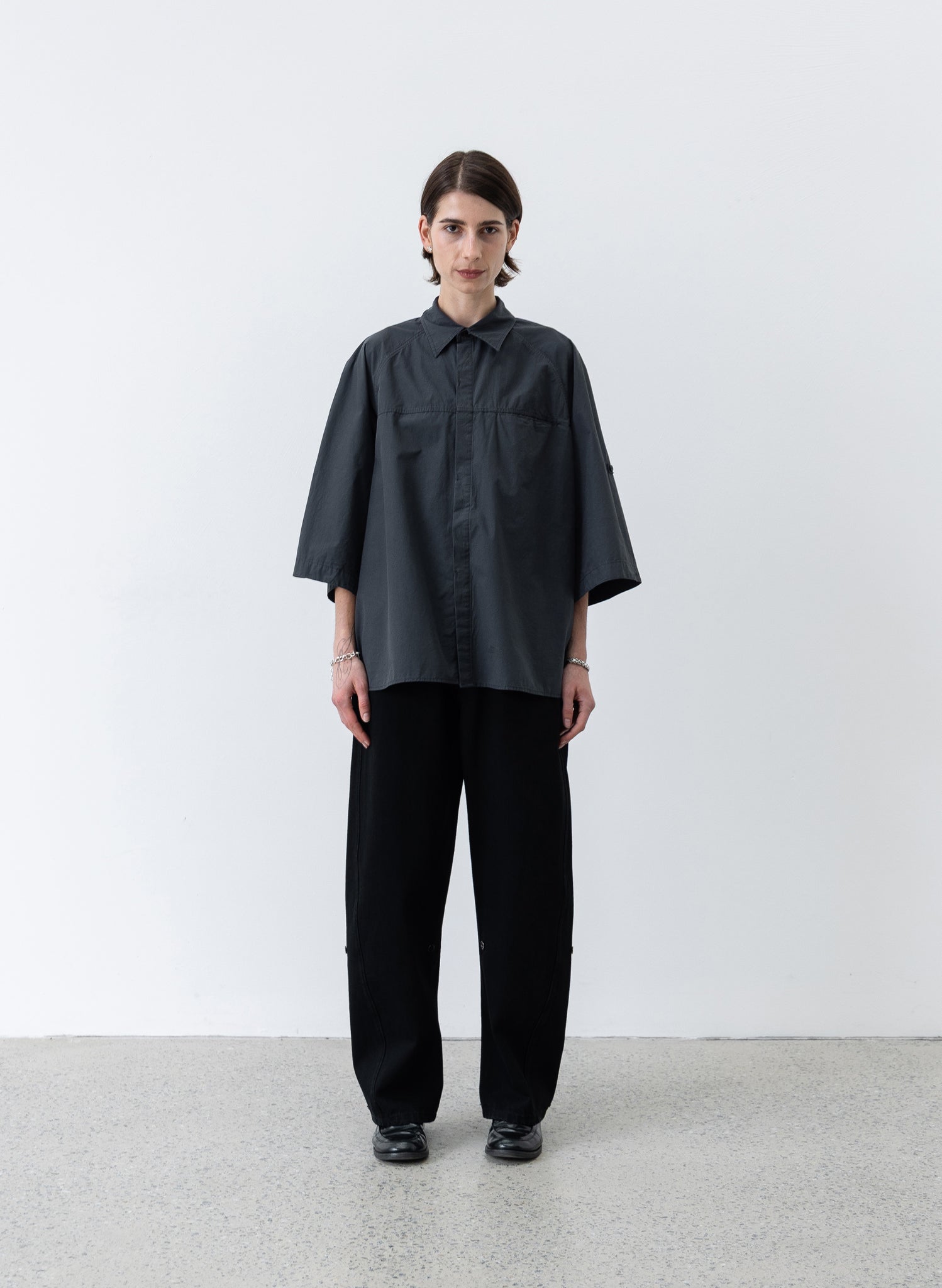 Cambia Panel Shirt - Charcoal Blue