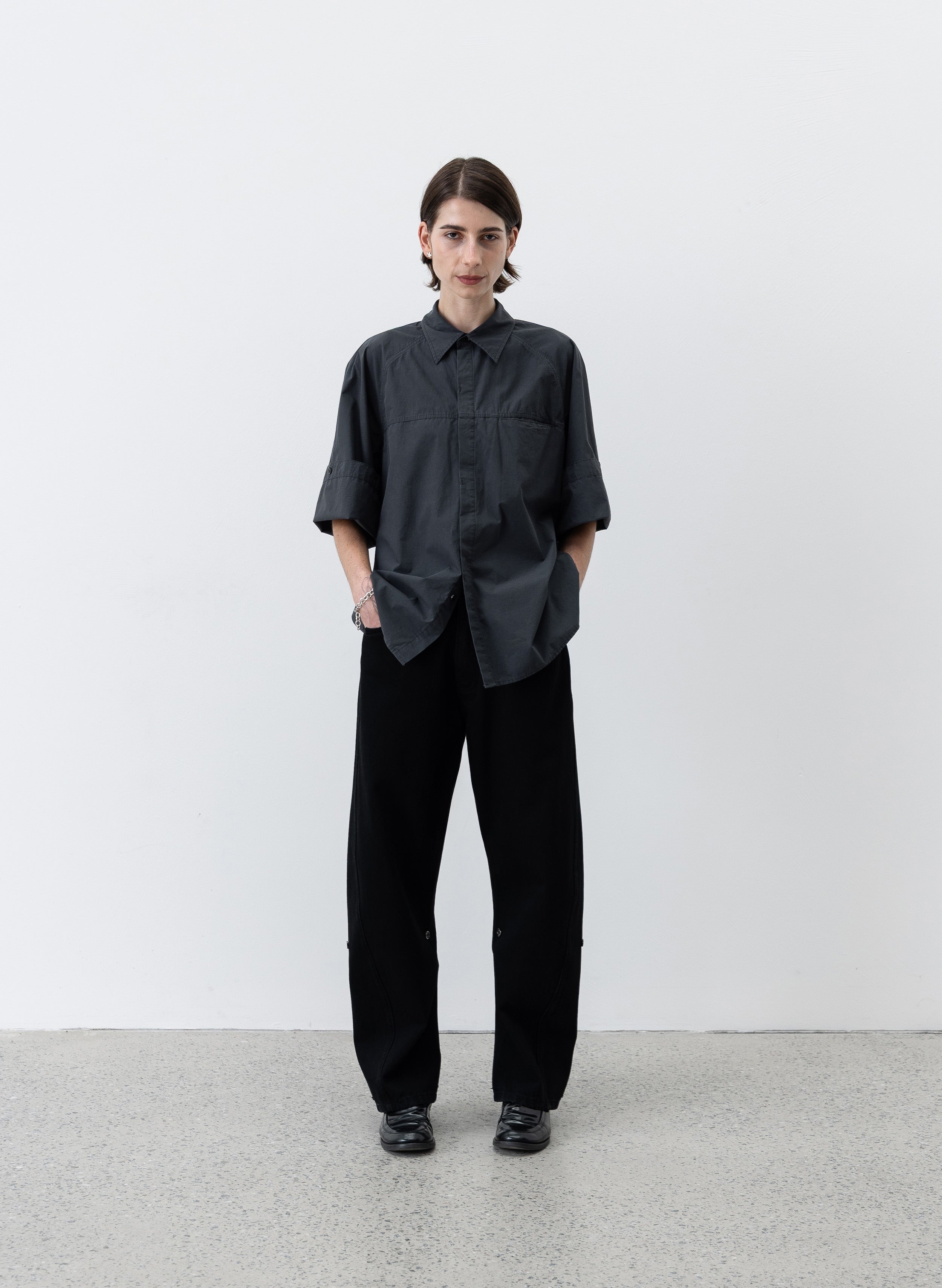 Cambia Panel Shirt - Charcoal Blue – Observe