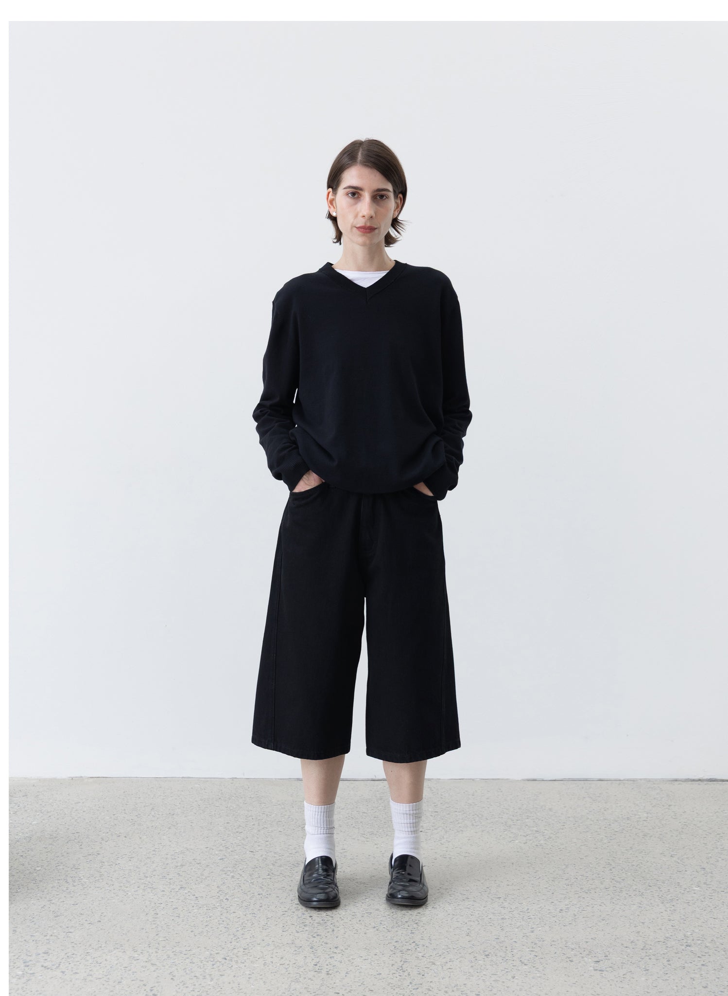 Twisted Denim Short - Black