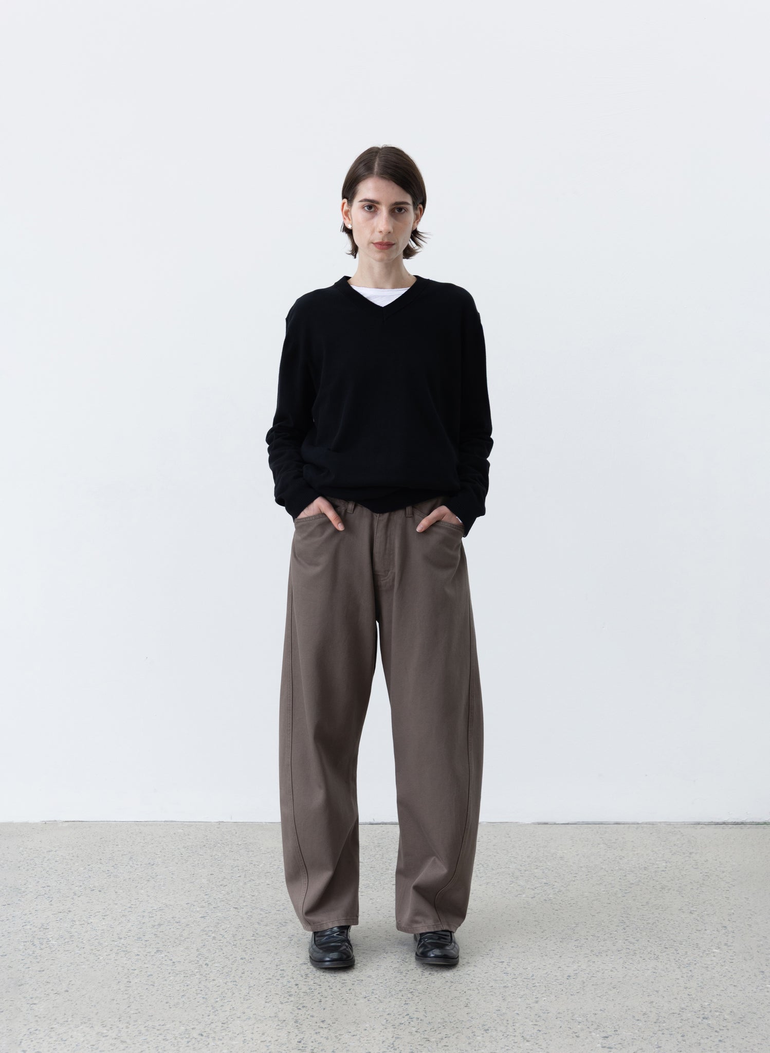 Twisted Cambia Denim Pant - Taupe