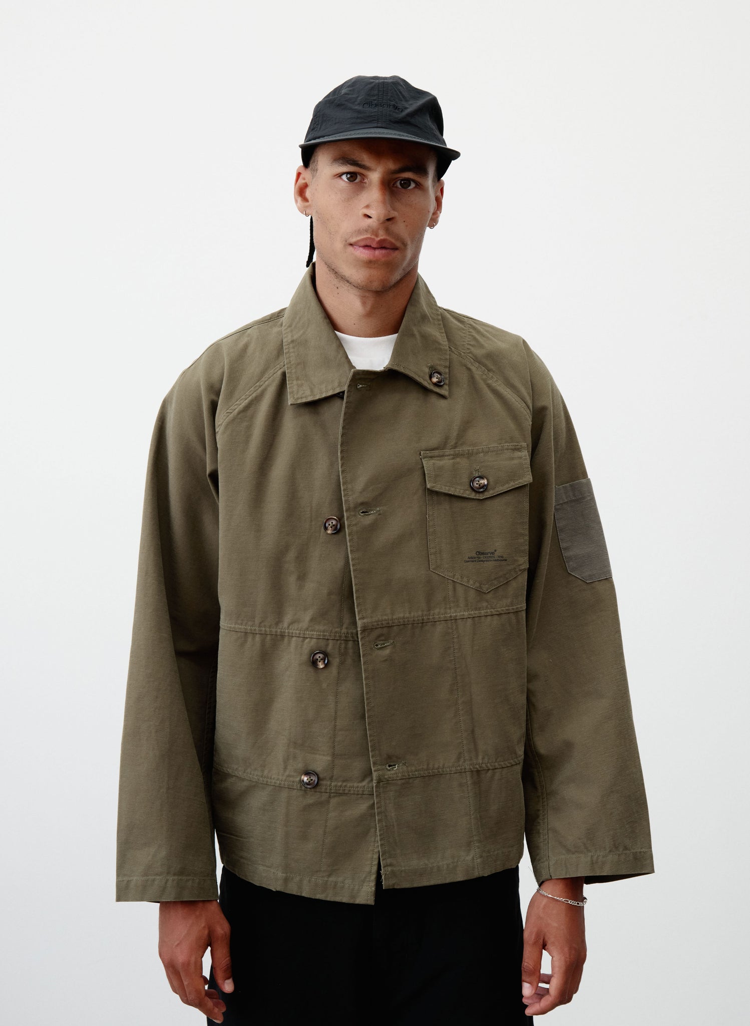 Crinkle Nylon Logo Cap - Midnight
